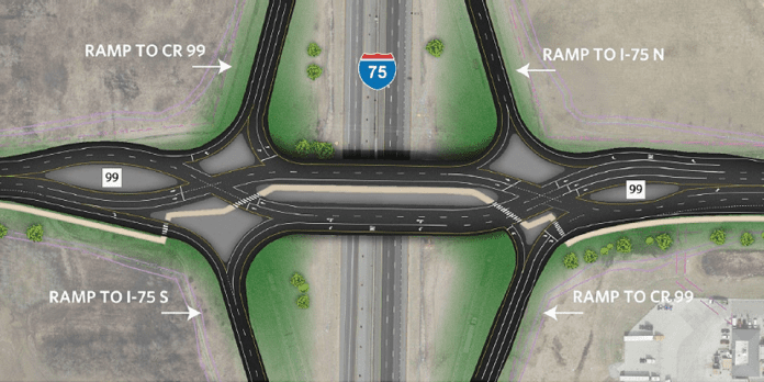 Diverging Diamond Interchange | I-75 Exit Guide Diverging Diamond Interchange | I-75 Exit Guide